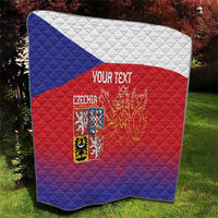 Custom Czech Republic Quilt Unique Double Tailed Lion - Wonder Print Shop