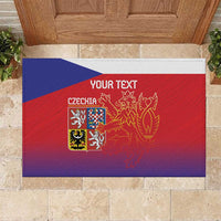 Custom Czech Republic Rubber Doormat Unique Double Tailed Lion - Wonder Print Shop