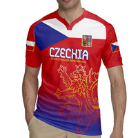 Custom Czech Republic Rugby Jersey Unique Double Tailed Lion - Wonder Print Shop