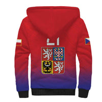 Custom Czech Republic Sherpa Hoodie Unique Double Tailed Lion - Wonder Print Shop