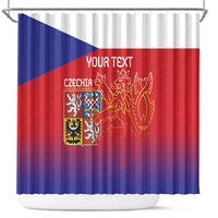 Custom Czech Republic Shower Curtain Unique Double Tailed Lion
