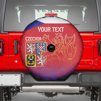 Custom Czech Republic Spare Tire Cover Unique Double Tailed Lion - Wonder Print Shop