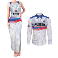 Personalized Russia Double-headed Eagle Couples Matching Tank Maxi Dress and Long Sleeve Button Shirt Special Flag Style LT9 - Wonder Print Shop