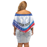 Personalized Russia Double-headed Eagle Off Shoulder Short Dress Special Flag Style - Wonder Print Shop