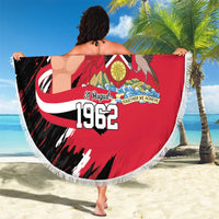 Trinidad and Tobago 1962 Personalized Beach Blanket Happy Independence Day August 31th - Wonder Print Shop