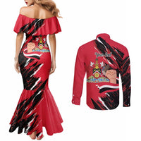 Trinidad and Tobago 1962 Personalized Couples Matching Mermaid Dress and Long Sleeve Button Shirt Happy Independence Day August 31th - Wonder Print Shop