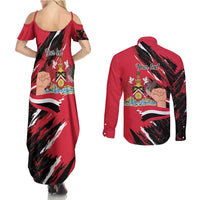 Trinidad and Tobago 1962 Personalized Couples Matching Summer Maxi Dress and Long Sleeve Button Shirt Happy Independence Day August 31th - Wonder Print Shop