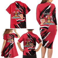 Trinidad and Tobago 1962 Personalized Family Matching Long Sleeve Bodycon Dress and Hawaiian Shirt Happy Independence Day August 31th - Wonder Print Shop