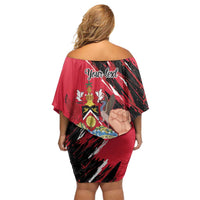 Trinidad and Tobago 1962 Personalized Family Matching Off Shoulder Short Dress and Hawaiian Shirt Happy Independence Day August 31th - Wonder Print Shop