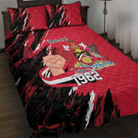 Trinidad and Tobago 1962 Personalized Quilt Bed Set Happy Independence Day August 31th - Wonder Print Shop