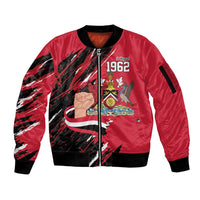 Trinidad and Tobago 1962 Personalized Sleeve Zip Bomber Jacket Happy Independence Day August 31th - Wonder Print Shop