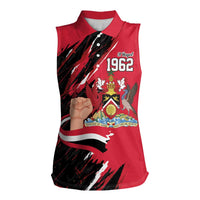 Trinidad and Tobago 1962 Personalized Women Sleeveless Polo Shirt Happy Independence Day August 31th - Wonder Print Shop