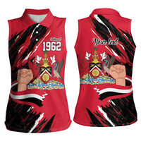 Trinidad and Tobago 1962 Personalized Women Sleeveless Polo Shirt Happy Independence Day August 31th - Wonder Print Shop