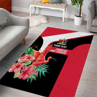 Trinidad and Tobago Personalized Area Rug Scarlet Ibis Tropical - Wonder Print Shop