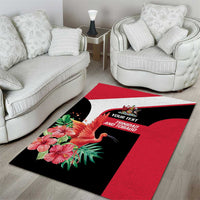 Trinidad and Tobago Personalized Area Rug Scarlet Ibis Tropical - Wonder Print Shop
