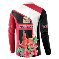 Trinidad and Tobago Personalized Button Sweatshirt Scarlet Ibis Tropical - Wonder Print Shop