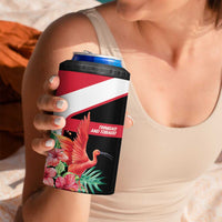 Trinidad and Tobago Personalized 4 in 1 Can Cooler Tumbler Scarlet Ibis Tropical - Wonder Print Shop