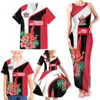 Trinidad and Tobago Personalized Family Matching Tank Maxi Dress and Hawaiian Shirt Scarlet Ibis Tropical - Wonder Print Shop