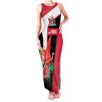 Trinidad and Tobago Personalized Family Matching Tank Maxi Dress and Hawaiian Shirt Scarlet Ibis Tropical - Wonder Print Shop