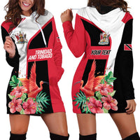 Trinidad and Tobago Personalized Hoodie Dress Scarlet Ibis Tropical - Wonder Print Shop