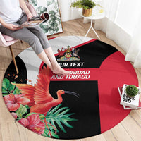Trinidad and Tobago Personalized Round Carpet Scarlet Ibis Tropical - Wonder Print Shop