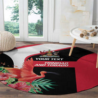 Trinidad and Tobago Personalized Round Carpet Scarlet Ibis Tropical - Wonder Print Shop