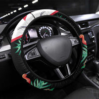 Trinidad and Tobago Steering Wheel Cover Scarlet Ibis Tropical - Wonder Print Shop