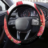 Trinidad and Tobago Steering Wheel Cover Scarlet Ibis Tropical - Wonder Print Shop