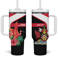Trinidad and Tobago Personalized Tumbler With Handle Scarlet Ibis Tropical - Wonder Print Shop
