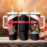 Trinidad and Tobago Personalized Tumbler With Handle Scarlet Ibis Tropical - Wonder Print Shop