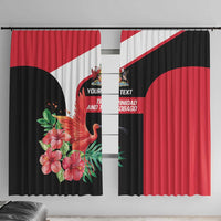 Trinidad and Tobago Personalized Window Curtain Scarlet Ibis Tropical - Wonder Print Shop