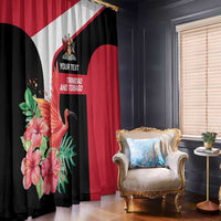 Trinidad and Tobago Personalized Window Curtain Scarlet Ibis Tropical - Wonder Print Shop