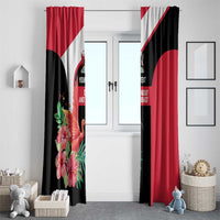 Trinidad and Tobago Personalized Window Curtain Scarlet Ibis Tropical - Wonder Print Shop