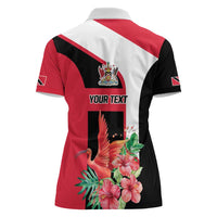 Trinidad and Tobago Personalized Women Polo Shirt Scarlet Ibis Tropical - Wonder Print Shop