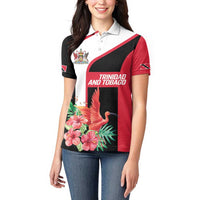 Trinidad and Tobago Personalized Women Polo Shirt Scarlet Ibis Tropical - Wonder Print Shop