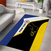 Caribbean Bonaire Personalized Area Rug Simple Flag Style - Wonder Print Shop