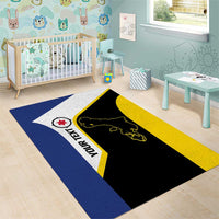 Caribbean Bonaire Personalized Area Rug Simple Flag Style - Wonder Print Shop