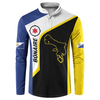 Caribbean Bonaire Personalized Button Sweatshirt Simple Flag Style - Wonder Print Shop