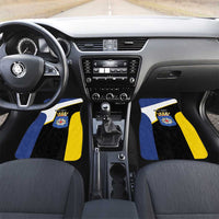 Caribbean Bonaire Personalized Car Mats Simple Flag Style - Wonder Print Shop