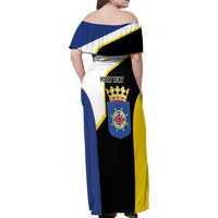 Caribbean Bonaire Personalized Family Matching Off Shoulder Maxi Dress and Hawaiian Shirt Simple Flag Style - Wonder Print Shop