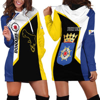 Caribbean Bonaire Personalized Hoodie Dress Simple Flag Style - Wonder Print Shop