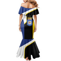 Caribbean Bonaire Personalized Mermaid Dress Simple Flag Style - Wonder Print Shop
