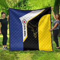 Caribbean Bonaire Personalized Quilt Simple Flag Style - Wonder Print Shop