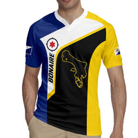 Caribbean Bonaire Personalized Rugby Jersey Simple Flag Style - Wonder Print Shop