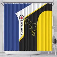 Caribbean Bonaire Personalized Shower Curtain Simple Flag Style - Wonder Print Shop