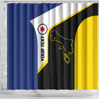 Caribbean Bonaire Personalized Shower Curtain Simple Flag Style - Wonder Print Shop
