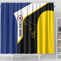 Caribbean Bonaire Personalized Shower Curtain Simple Flag Style - Wonder Print Shop