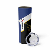 Caribbean Bonaire Personalized Skinny Tumbler Simple Flag Style - Wonder Print Shop