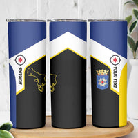 Caribbean Bonaire Personalized Skinny Tumbler Simple Flag Style - Wonder Print Shop