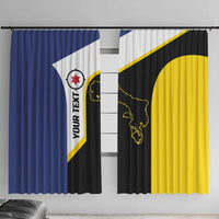 Caribbean Bonaire Personalized Window Curtain Simple Flag Style - Wonder Print Shop